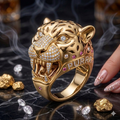 PURRR® GOLD JAGUAR RING