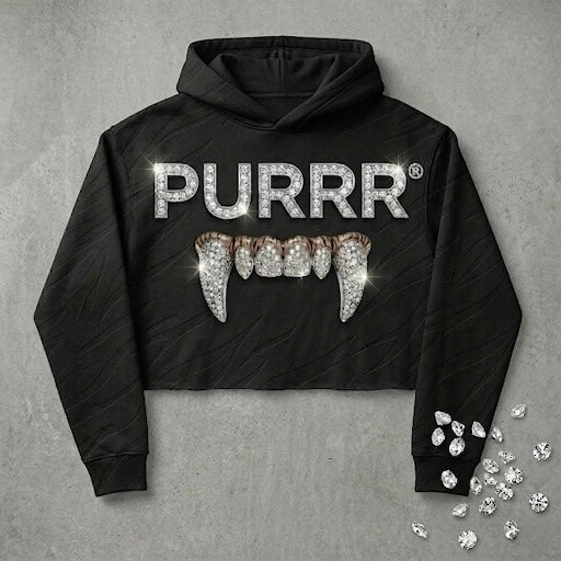PURRR® WOMEN'S CROP HOODIE